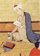 Qays,the future Majnun,begins as a scribe to write his poem in honor of the theophany through Layli